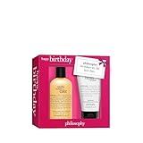 philosophy Happy Birthday Duo Bath & Body Set - Vanilla Birthday Cake 3 in 1 Shampoo, Shower Gel & Bubble Bath, 8 oz & Fresh Cream Body Lotion, 4 oz