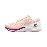 WILSON Women's Rush Pro Ace Sneaker, Scallop Shell/White/Baton Rouge, 9.5