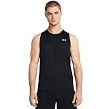 Under Armour Men's Tech Tank Top, (001) Black / / White, Large Tall