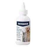 PetArmor Ear Rinse for Dogs & Cats, 4 oz, Cleans Dirt, Yeast, Wax, and Bacteria from Pet's Ears, Easy to Squeeze Bottle