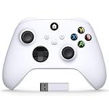 SWCTIM Xbox One Controller,Xbox wireless Controller With 2.4G Wireless Adapter,3.5mm Audio Jack,Wireless Xbox Controller for Xbox One X/S Xbox One Series X/S/PC(White)