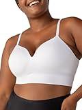 SHAPERMINT Supportive Bras for Women Full Coverage, Womens Bras Comfortable Wireless Bras with Support and Lift Everyday Bras White