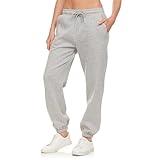 High Waisted Sweatpants for Women – Cinch Bottom Fleece Womens Oversized Joggers Grey