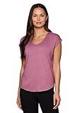 RBX Women's Fashion Workout Breathable V-Neck Soft Jersey Yoga Tee Mauve Heather M