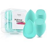 Makeup Sponge Set DUAIU 4Pcs Blender Beauty Foundation Blending Sponge, Flawless for Liquid, Cream, and Powder, Professional Streak Free Application Blend, Makeup Sponges with Storage Box(Aquamarine)