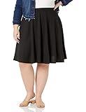 Star Vixen womens Plus-size Knee Length Full Skater skirts, Black, XX-Large US