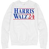 Harris Walz 2024: Unisex Gildan Crewneck Sweatshirt White