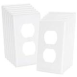 Bates- White Outlet Covers, Wall Plates, Pack of 12, Electric Wall Plate Cover, Outlet Plate, Plug Cover, Outlet Covers, Power