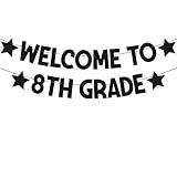 Welcome to 8th Grade Banner Back to School Decoration First Day of School Decor Back to 8th Grade Classroom Bulletin Board Backdrop for Students Supplies