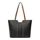 Montana West Black Tote Bag for Women Top Handle Satchel Purse Oversized Shoulder Handbag Hobo Bags Black Gift MWC-118BK