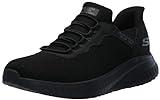 Skechers Men's Hands Free Slip Ins Squad Chaos-Stivig Food Service Shoe, Black, 12