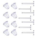 Plastic Earrings,Clear Plastic Earrings Clear Earrings Plastic Post Earrings Plastic Earring Posts and Earring Backs Silicone Earrings Clear Stud Earrings 100 Pairs Back Earrings and Blank Pins Stud…