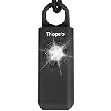 Thopeb–The Original Personal Safety Alarm for Womenn by Women– Loud Siren Bird Sound, Strobe SOS LED Light, Be Safe with Personal Alarm– Self Defense Keychain for College Essentials (Charcoal)