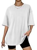 Trendy Queen Womens Fashion Workout T Shirts Athletic Plus Size Tops Summer Trendy Clothes 2024 Short Sleeve Spring Tee White 2XL