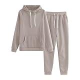 Tthxqing Sweatshirt Sets Women 2 Piece Outfits Long Sleeve Button Pullover Travel Outfits Sweatsuits Trendy Pajamas Lounge