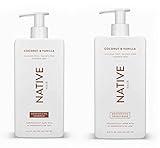 Native Shampoo and Conditioner Set | Sulfate Free, Paraben Free, Dye Free, with Naturally Derived Clean Ingredients| 16.5 oz (Coconut & Vanilla, Moisturizing), 2, 1.3 ounces