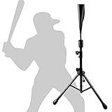 Cyfie Baseball & Softball Batting Tees for Kids Adults, Portable Hitting Tee, Adjustable Height, Stable Tripod Tee Ball Stand for Youth Practice Training (26.8"-44" Size)