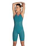 ARENA Biscay Bay Special Edition Women's Open Back Powerskin Carbon Air² One Piece Competition Racing Kneeskin Swimsuit for Pool, Fina Approved