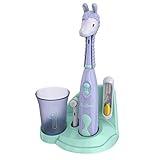 Brusheez Kids’ Electric Toothbrush Set - Safe & Effective for Ages 3+ - Parent Tested & Approved with Gentle Bristles, 2 Brush Heads, Rinse Cup, 2-Minute Timer, & Storage Base (Luna The Llama)