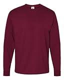 Hanes Men's 5.2 oz. ComfortSoft® Cotton Long-Sleeve T-Shirt, ATHLTC Cardinal, XL