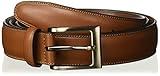 Perry Ellis Mens Timothy Leather (Sizes 30-54 Inches Big & Tall) Belt, Brown, 34 US