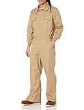 Carhartt mens Rugged Flex Canvas (Big & Tall) Coveralls, Dark Khaki, 5X-Large Big US