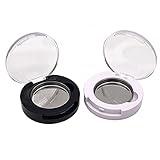 luzen 4Pcs Small Round Eyeshadow Box Replacement Empty Box Case DIY Refillable Magnet Makeup Eyeshadow Powder Blush Lipstick Sub-packing Containers for Women Daily and Travel Use