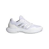 adidas Women's GameCourt 2 Sneaker, White/Silver Metallic/White, 10