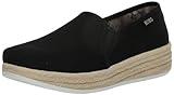 Skechers Women's Urban Highlites. Espadrille Slip On. Platform, BLK, 9