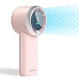 WHATOOK Portable Fan Handheld Mini Fan: High Speed Cooling Fan 10 Hours Battery Life Usb Rechargeable Personal Fan Small Essentials for Women Beach Travel Vacation(Pink)