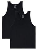 Fruit of the Loom Men's Eversoft Cotton Sleeveless T Shirts, Breathable & Moisture Wicking with Odor Control, Sizes S-4X, Tank-2 Pack-Black Ink, 3X-Large