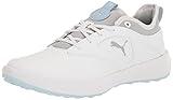 PUMA Golf Women's Ignite Malibu WMNS Golf Shoe, Puma White-Puma Silver-Lucite, 8.5