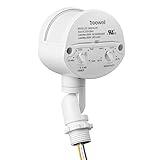 TREEWELL Motion Sensor, 180-Degree Replacement Motion Detector, Adjustable Time & Detection Sensitiity Up to 60 Feet Range, 3 Working Modes Pir Motion Sensor for Security Floodlight, White, UL Listed