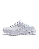 Skechers Sport Women's D'lites Bright Sky Fashion Sneaker, White/Silver, 9 W US