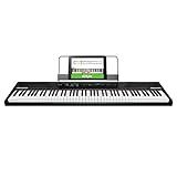 Alesis Recital – 88 Key Digital Piano Keyboard with Semi Weighted Keys, 2x20W Speakers, 5 Voices, Split, Layer and Lesson Mode, FX and Piano Lessons