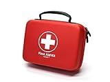 Compact First Aid Kit (228pcs) Designed for Family Emergency Care. Waterproof EVA Case and Bag is Ideal for The Car, Home, Boat, School, Camping, Hiking, Office, Sports. Protect Your Loved Ones. Red