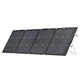 EF ECOFLOW 220W Portable Solar Panel, Bifacial Design Up to 25% Conversion Efficiency N-Type Solar Cell, with Adjustable Kickstand, IP68 Waterproof, Foldable Solar Panel for Camping RVing Home Backup