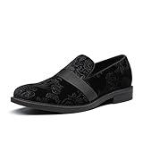 Bruno Marc Mens Dress Tuxedo Shoes Slip-on Classic Wedding Loafers, Black - 9.5 (SBOX227M)