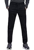 Cherokee Men Scrubs Pant Natural Rise Jogger with Zip Cargo Pocket WW012, M, Black