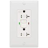 ANKO GFCI Outlet 20 Amp, UL Listed, LED Indicator, Tamper-Resistant, Weather Resistant Receptacle Indoor or Outdoor Use with Decor Wall Plates and Screws