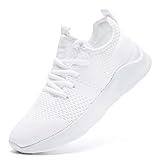 WYGRQBN Women's Shoes Walking Lightweight Tennis Fashion Sneakers Sports Workout Gym Shoes for Running White US Size 8