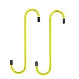 KOMITASUI Brake Caliper Hangers, Brake Caliper Hooks with Rubber Tips, Automotive Tools for Mechanics for Brake Axle and Suspesion System Work - 2 Pack (Yellow)