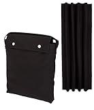 Amazon Basics Portable Window Blackout Curtain Shade with Suction Cups for Travel, 1-Pack, 50" x 78", Black