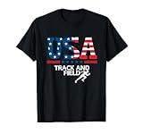 Track And Field United States Flag USA Sport Track And Field T-Shirt