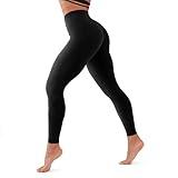 CHARMKING High Waisted Leggings for Women Soft Tummy Control Pants Non See Through Workout Yoga Pants for Running Reg & Plus Size(Black, Large-X-Large)