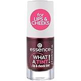 essence | What a Tint! Lip & Cheek Tint | Long-Lasting Liquid Blush & Lip Stain | Non-Sticky & Kiss-Proof | Vegan & Cruelty Free