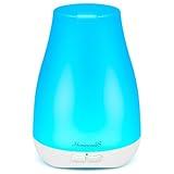 Homeweeks Diffusers, 100ml Colorful Essential Oil Diffuser with Adjustable Mist Mode,Auto Off Aroma Diffuser for Bedroom/Office/Trip (100 ML 1 Pack)