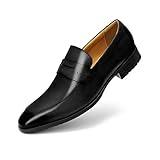 Men's Oxford Dress Shoes Classic Handmade Calfskin Manufacturing (10, Black, Numeric_10)