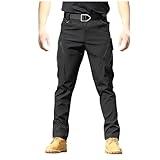 Daily Deals of The Day Prime Today Only,Tactical Pants,Tactical Cargo Pants for Men Baggy Outdoor Waterproof Hiking Relaxed Fit Pants Stretch Multi Pockets Lightweight,Black #2,Xx-Large