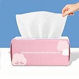 Cayxenful Disposable Face Towel Face Cloths for Washing Soft Cotton Dry Wipes Facial Cloths Towelettes for Washing and Drying, 100 Count Facial Tissue for Cleansing, Skincare and Makeup Remover